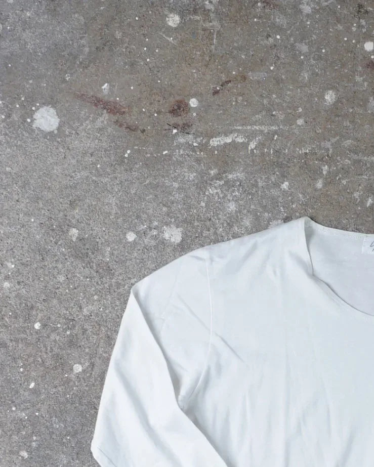 Yohji Yamamoto Long Sleeve Top White Top Left