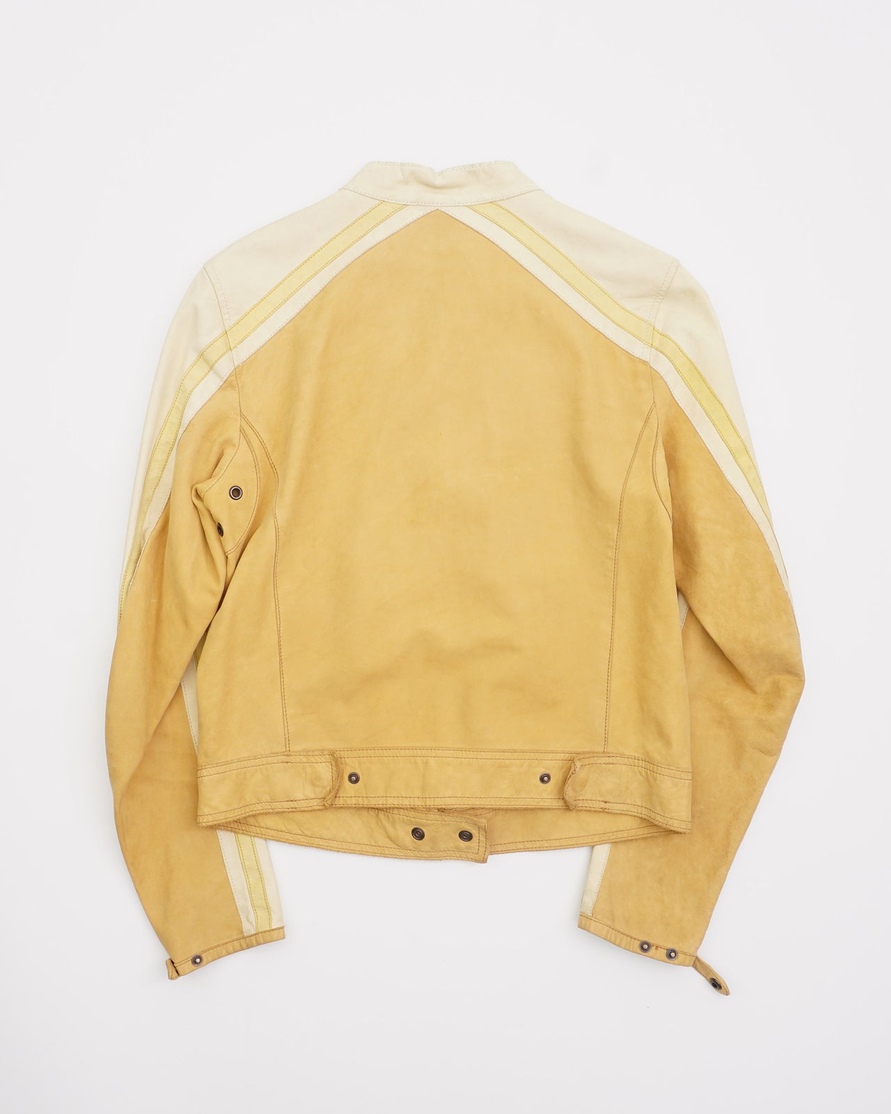 2000's Prada Leather Jacket Yellow