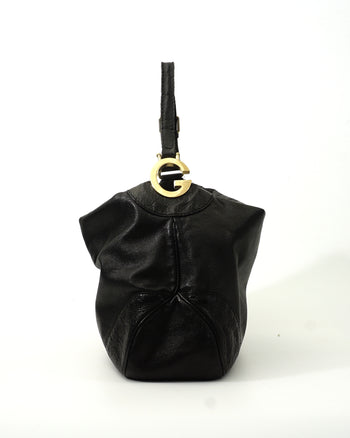 Gucci Logo Bag Leather Black