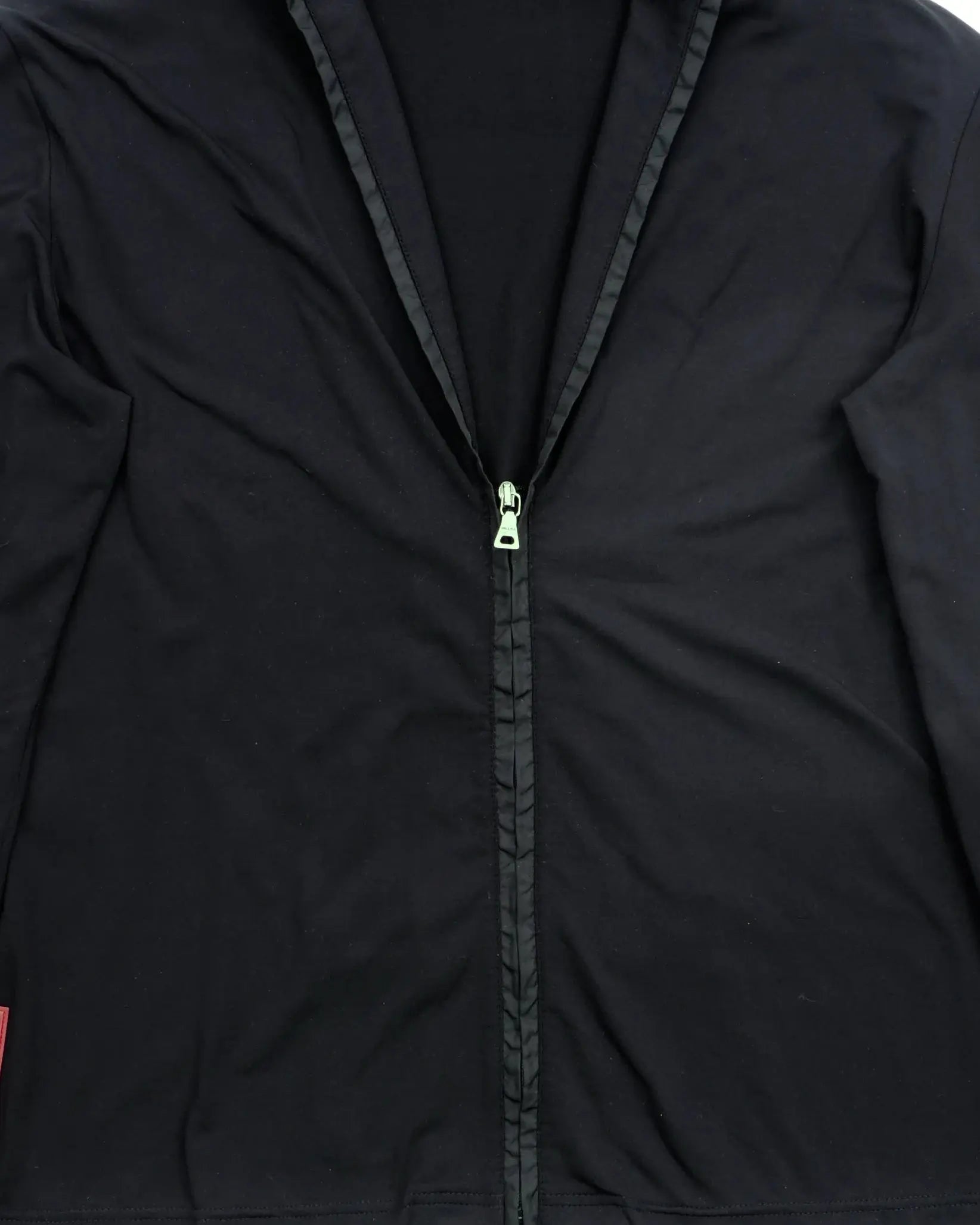 Prada Long Sleeve Zip-up Top Black