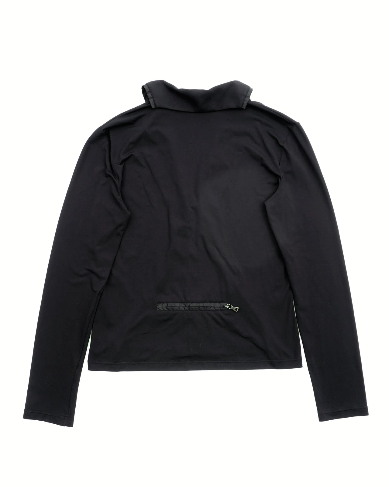 Prada Long Sleeve Zip-up Top Black