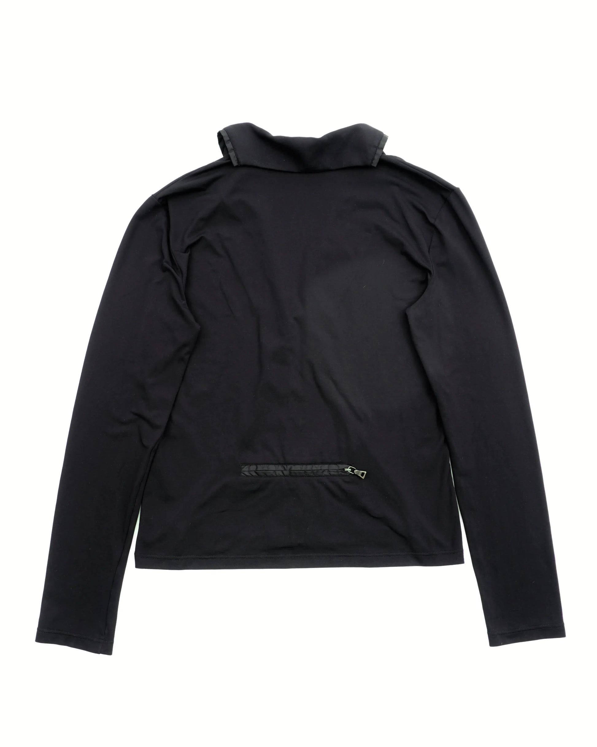 Prada Long Sleeve Zip-up Top Black