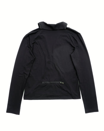 Prada Long Sleeve Zip-up Top Black