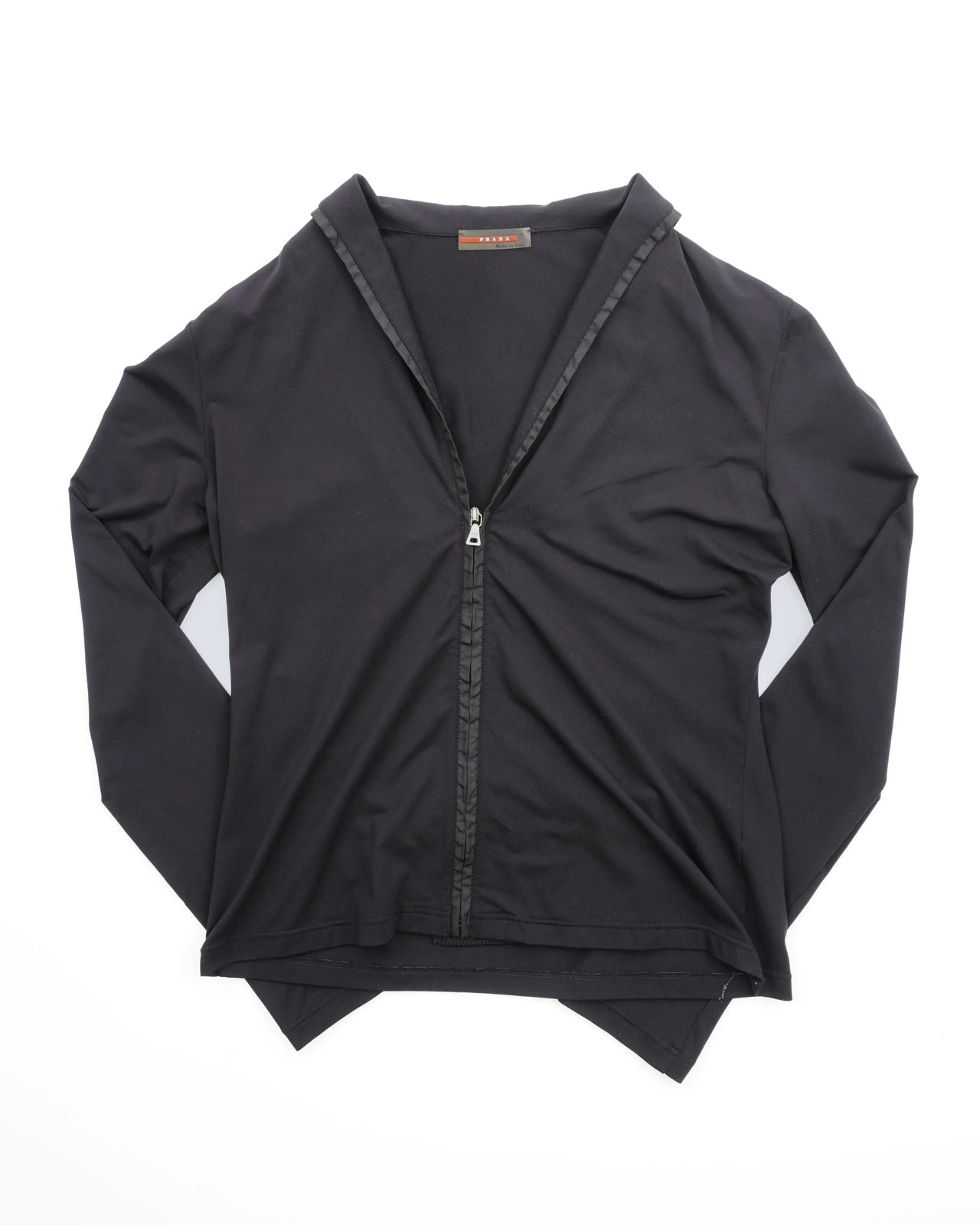 Prada Long Sleeve Zip Top Black