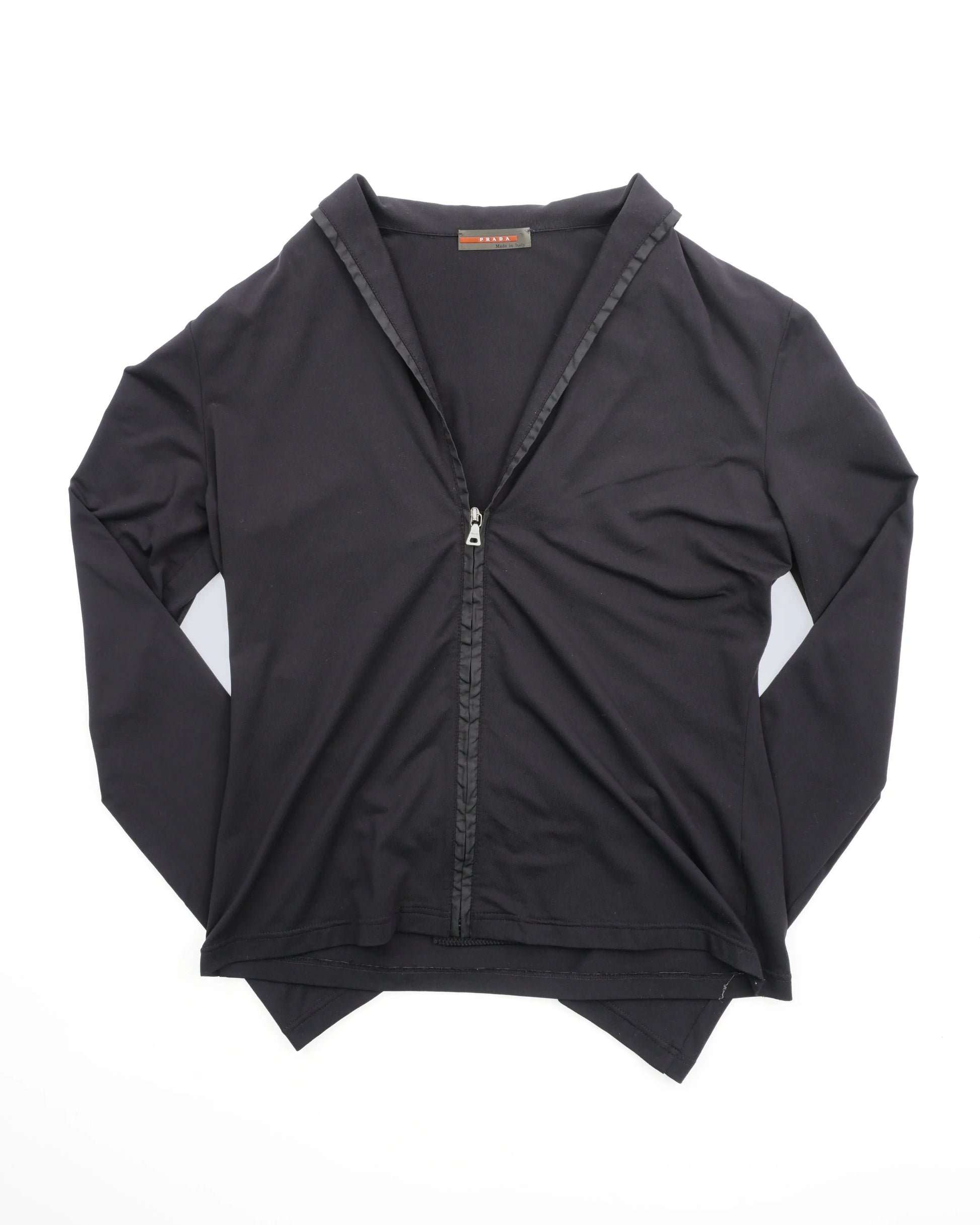 Prada Long Sleeve Zip Top Black