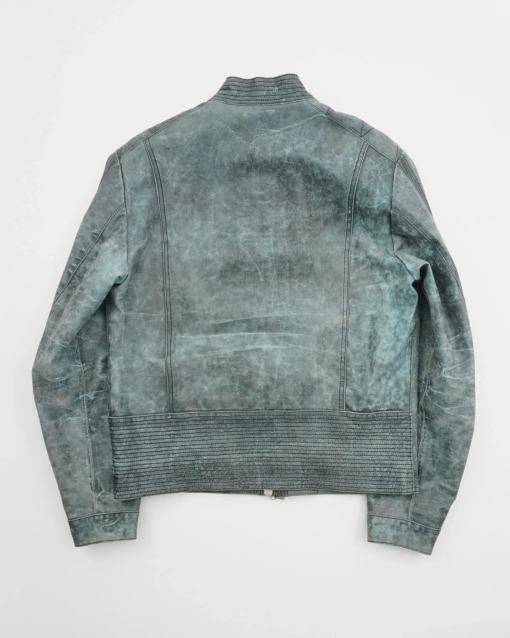 2000's Versace Leather Jacket Green