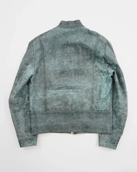 2000's Versace Leather Jacket Green