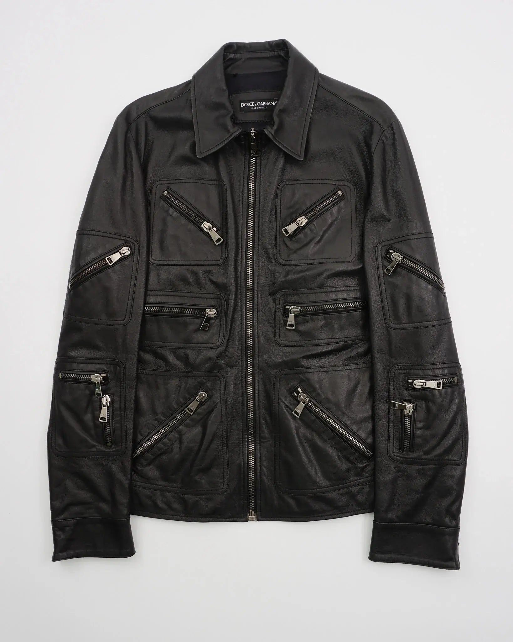 2000's Dolce & Gabbana Leather Jacket Black