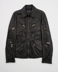 2000's Dolce & Gabbana Leather Jacket Black