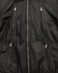 2000's Versace leather jacket Black