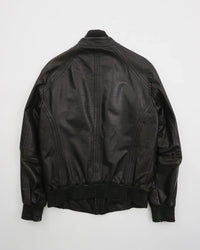 2000's Versace leather jacket Black