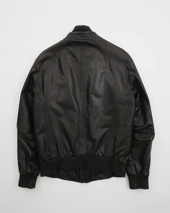 2000's Versace leather jacket Black