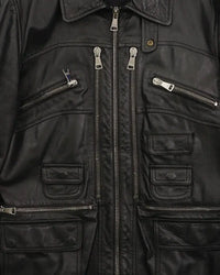 2000's Dolce & Gabbana Leather Jacket Black