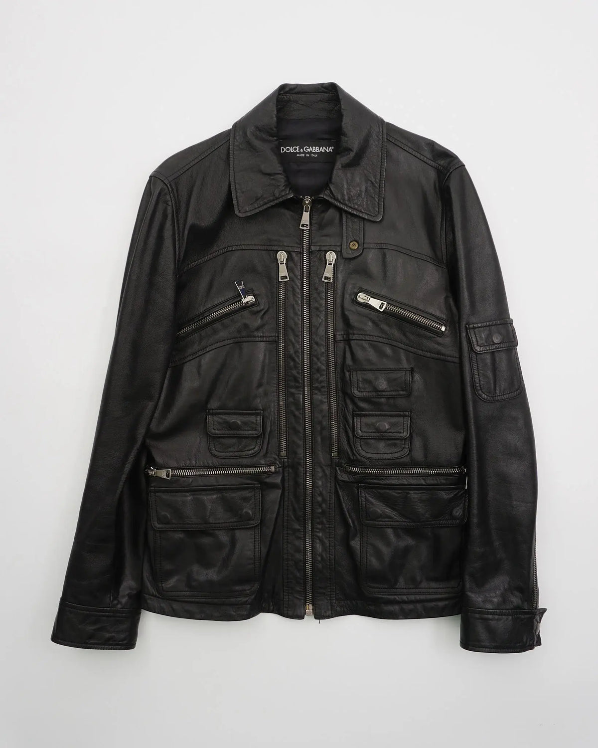 2000's Dolce & Gabbana Leather Jacket Black