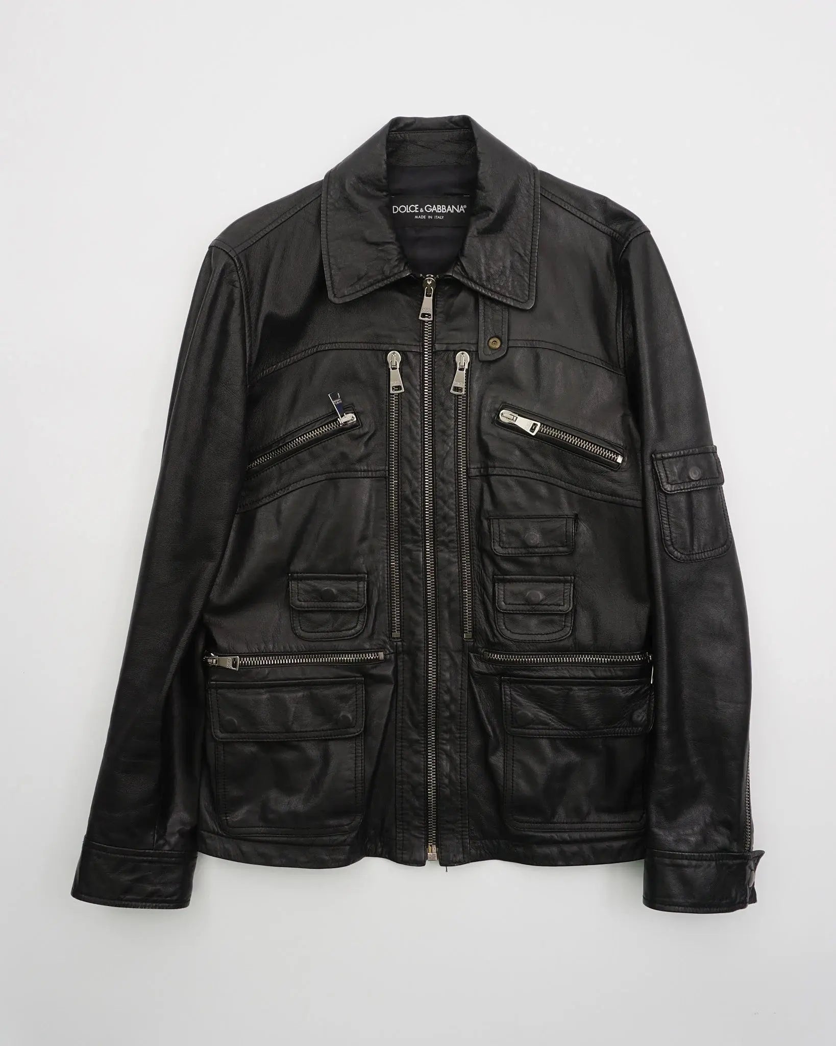 2000's Dolce & Gabbana Leather Jacket Black
