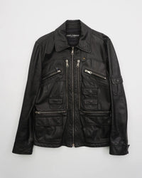 2000's Dolce & Gabbana Leather Jacket Black