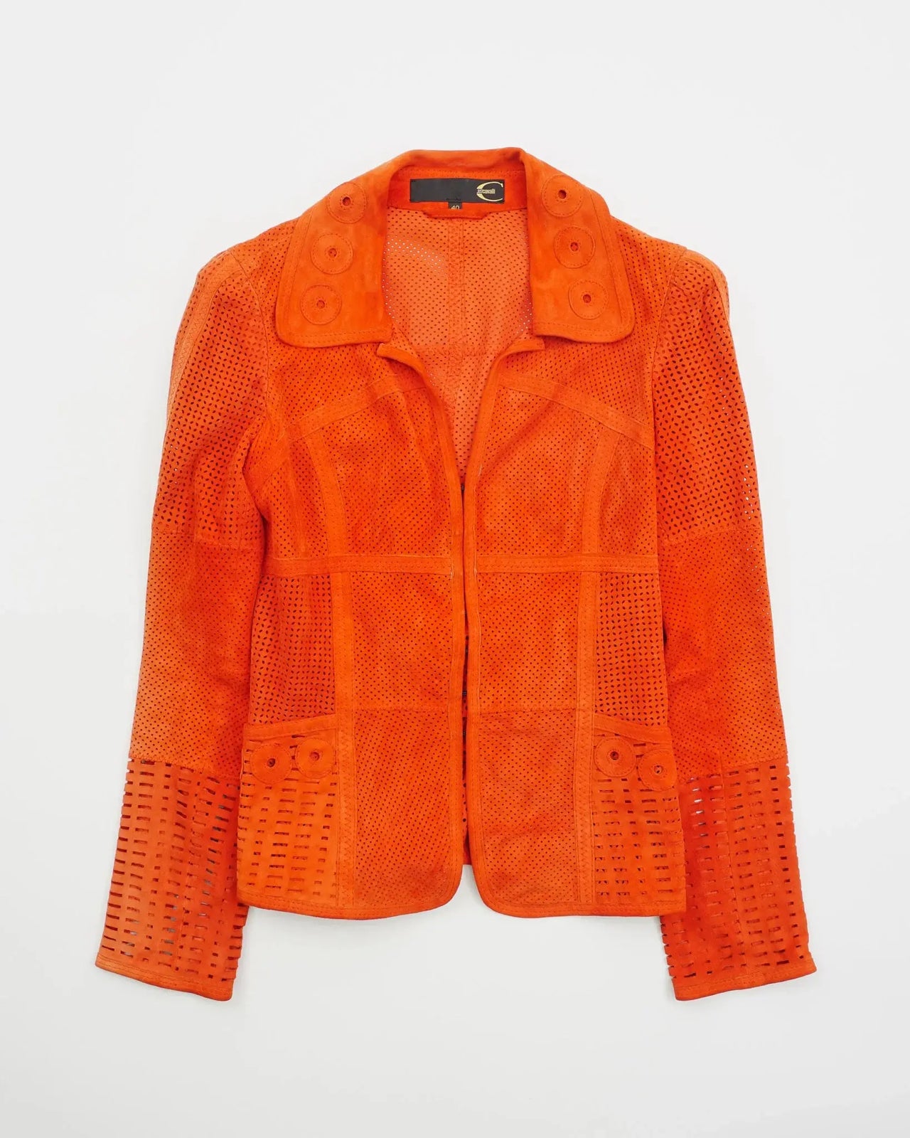2000's Cavalli Leather blazer Orange