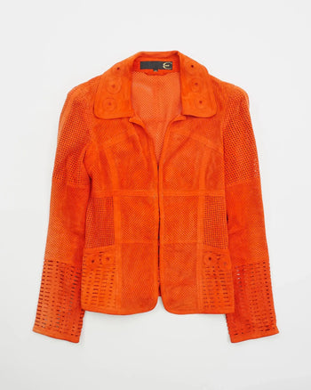 2000's Cavalli Leather blazer Orange
