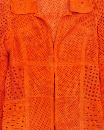 2000's Cavalli Leather blazer Orange