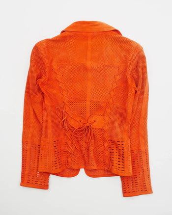2000's Cavalli Leather blazer Orange
