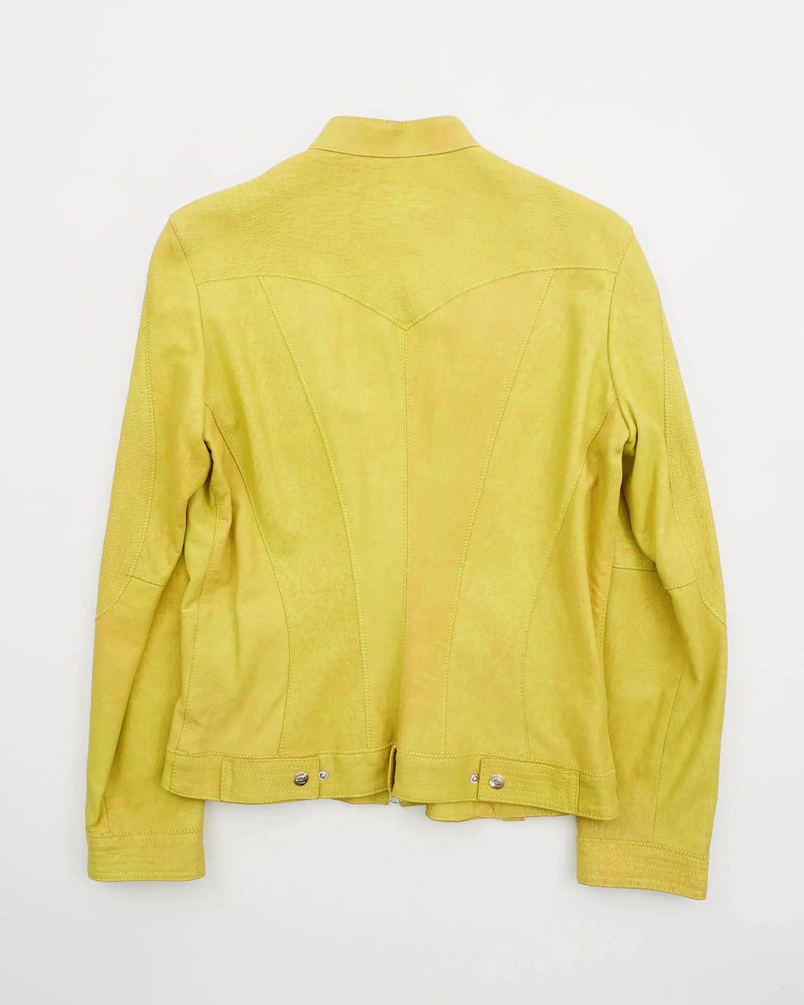 2000's Cavalli leather jacket Yellow