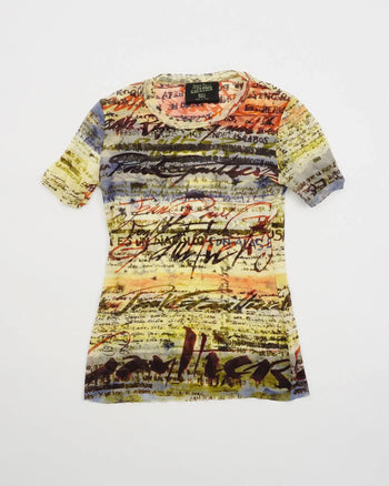 SS1998 Jean Paul Gaultier Short Sleeve Mesh Tee Multi