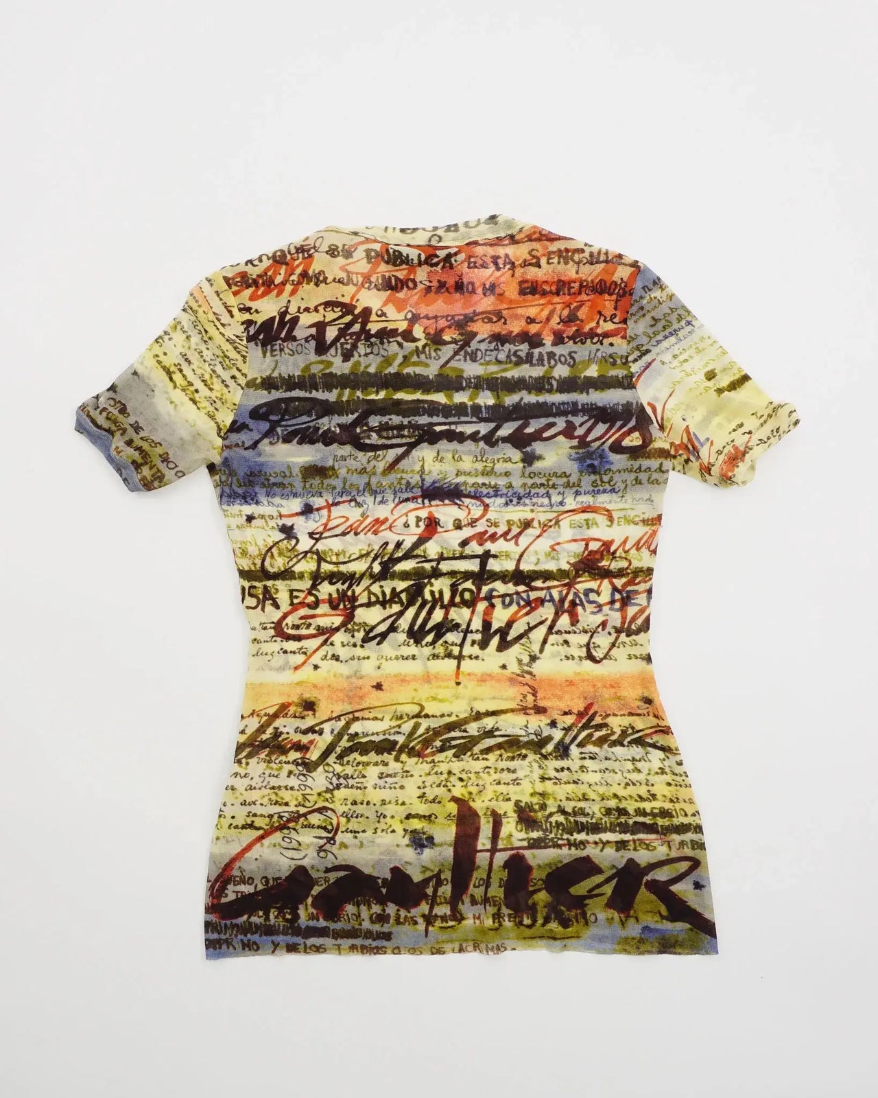 SS1998 Jean Paul Gaultier Short Sleeve Mesh Tee Multi