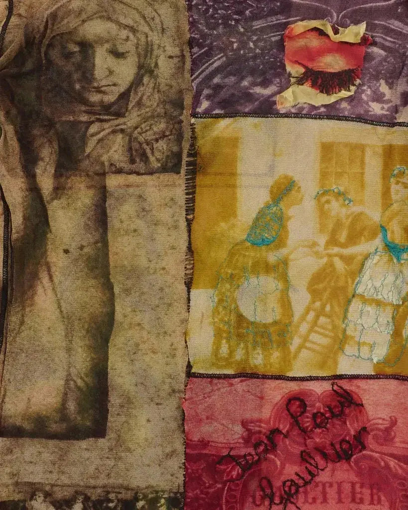 SS1998 Jean Paul Gaultier Long Sleeve Mesh Top Brown