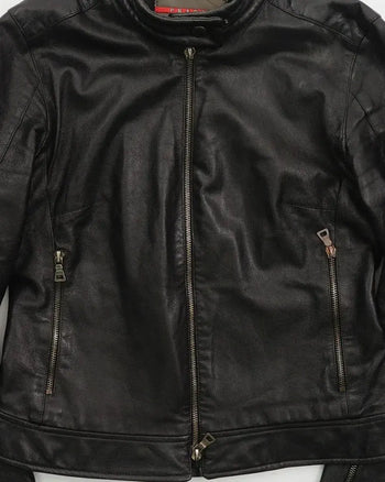 2000's Prada Leather jacket Black
