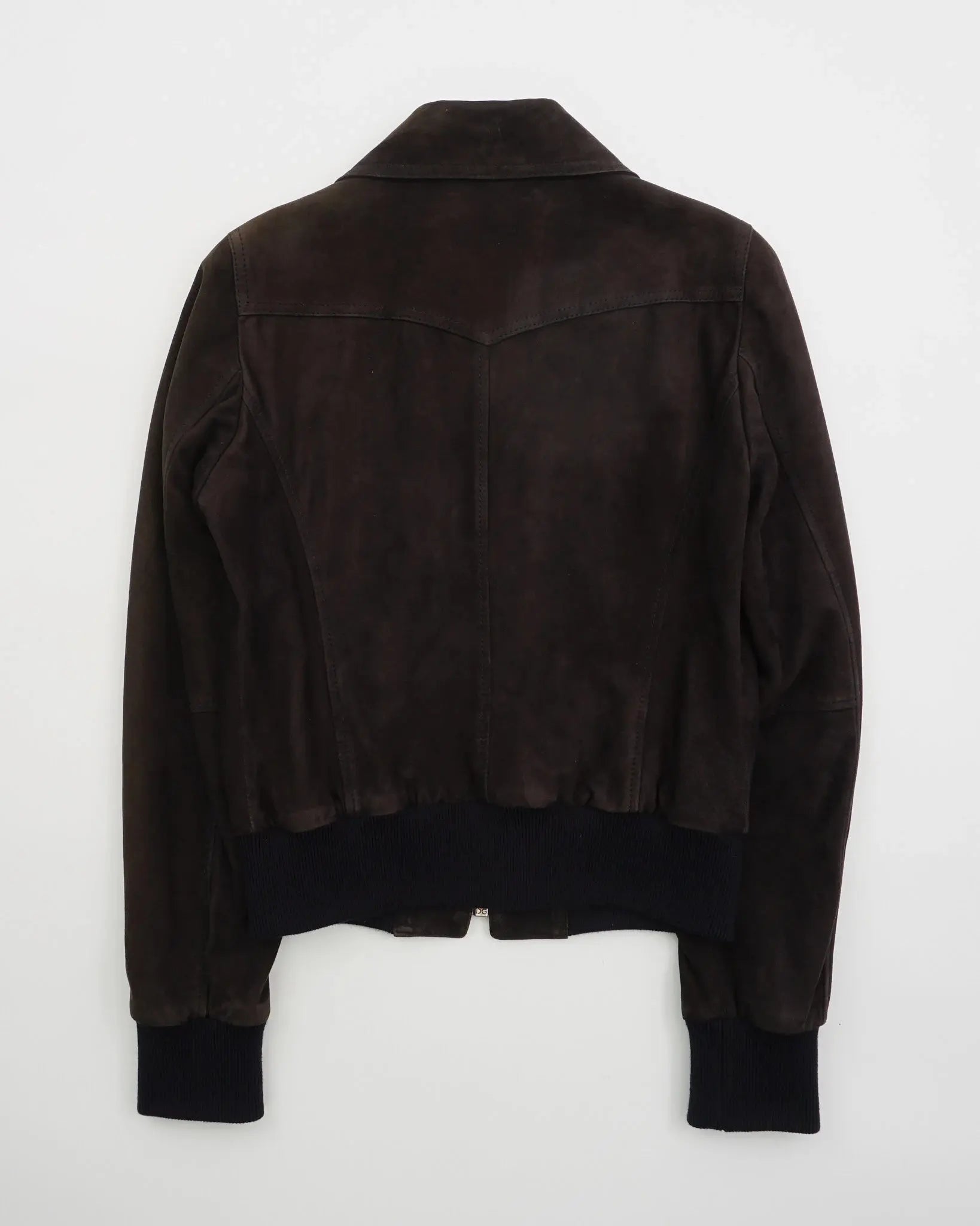 2000's Dolce & Gabbana Suede Bomber Jacket Brown