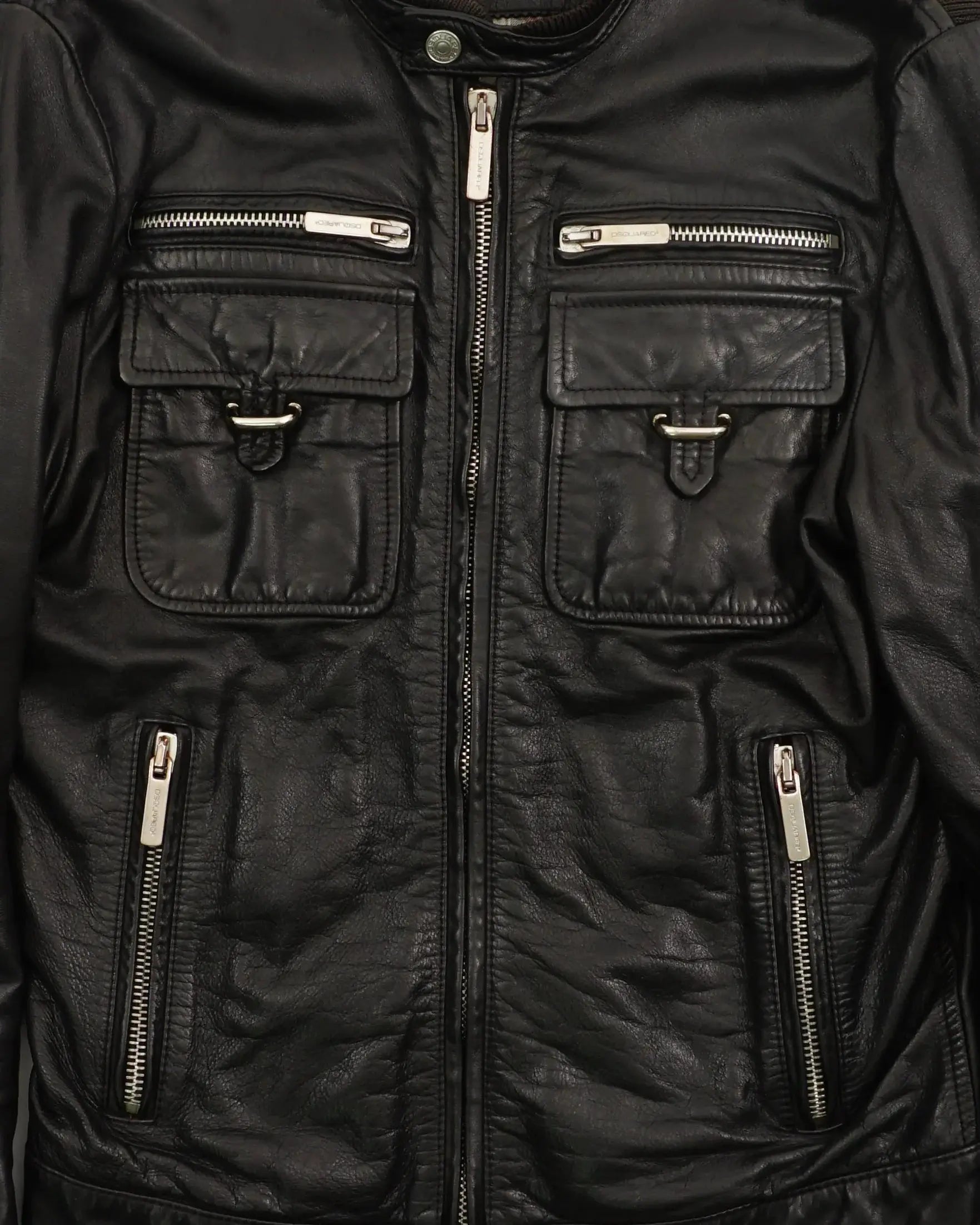 Dsquared AW2011 Dsquared2 Leather Jacket Black