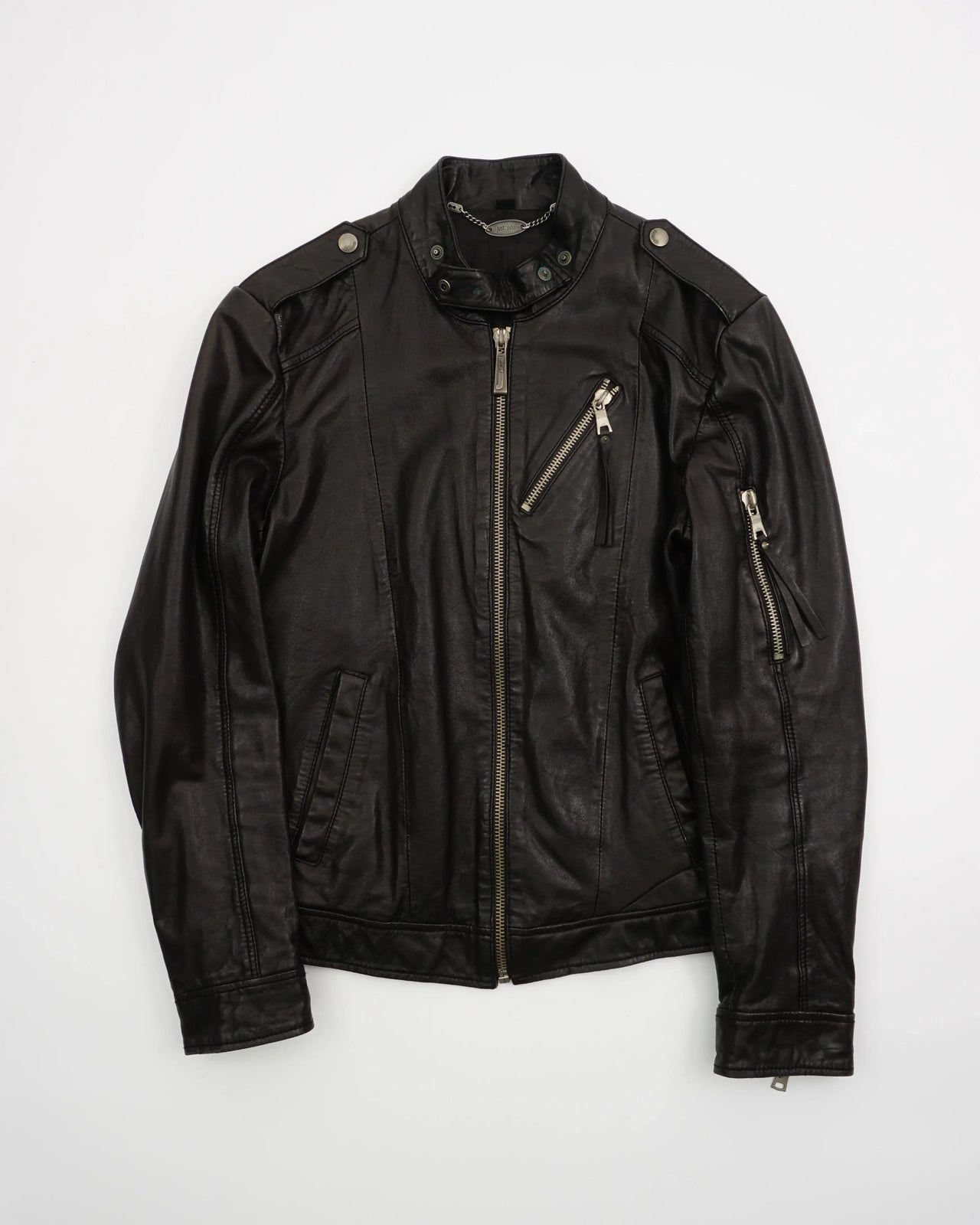 2000's Cavalli Leather Jacket Black