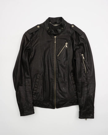 2000's Cavalli Leather Jacket Black