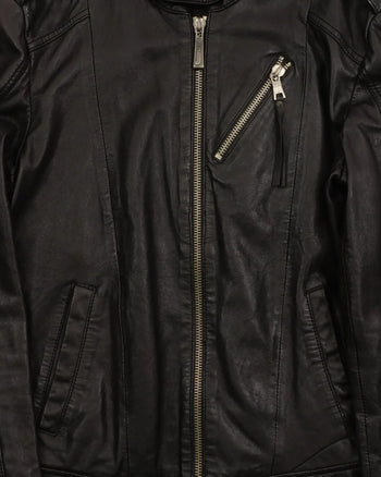 2000's Cavalli Leather Jacket Black