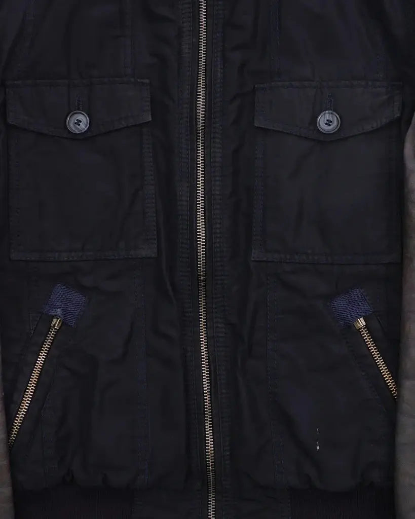 2000's Versace Leather jacket Black