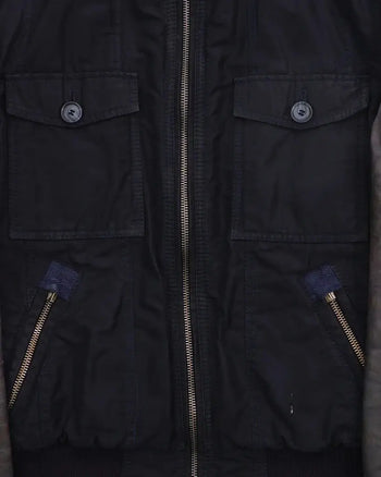 2000's Versace Leather jacket Black