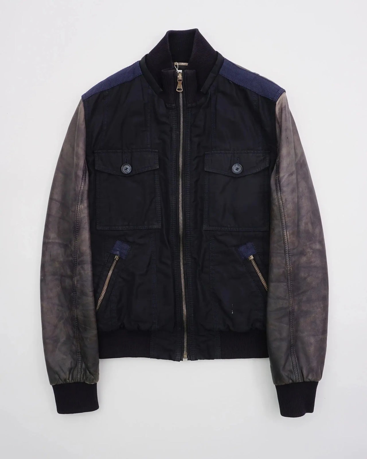 2000's Versace Leather jacket Black