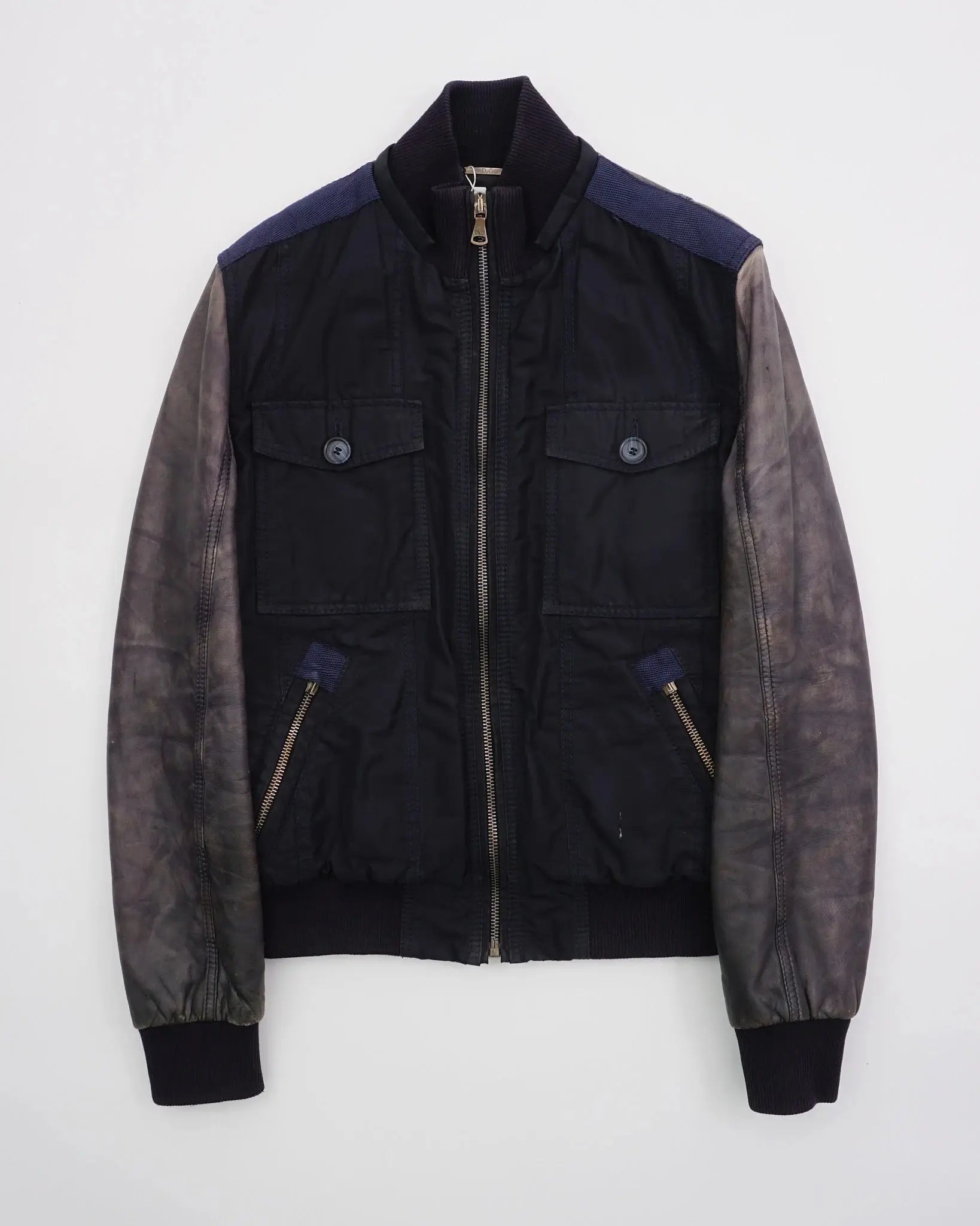 2000's Versace Leather jacket Black