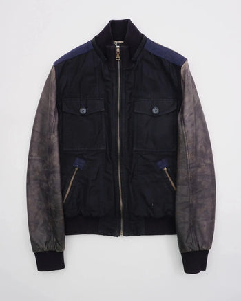 2000's Versace Leather jacket Black