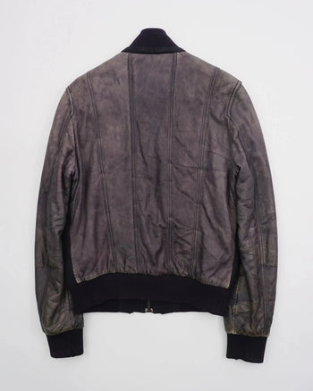 2000's Versace Leather jacket Black