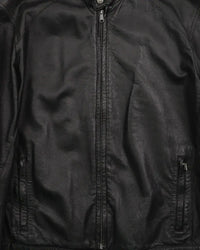 2000's Versace Leather jacket Black