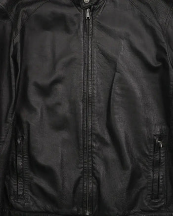 2000's Versace Leather jacket Black