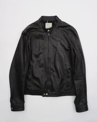 2000's Versace Leather jacket Black