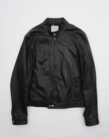 2000's Versace Leather jacket Black
