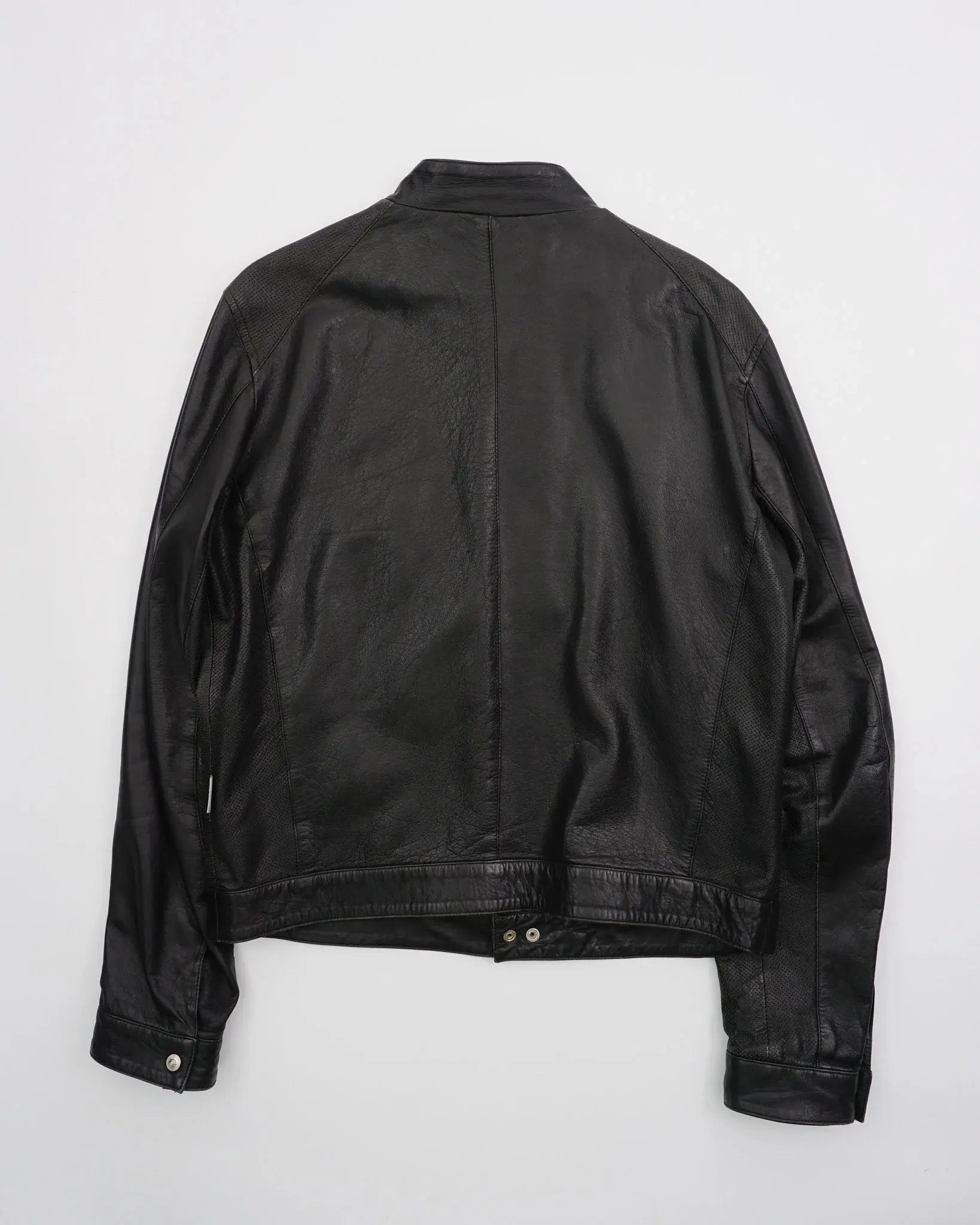2000's Versace Leather jacket Black