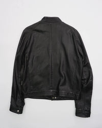 2000's Versace Leather jacket Black