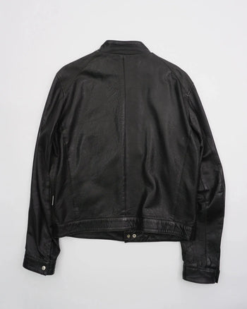 2000's Versace Leather jacket Black