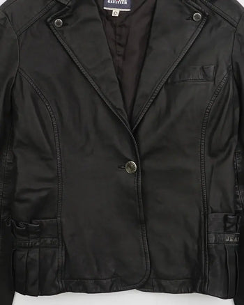 2000's Jean Paul Gaultier Leather blazer Black