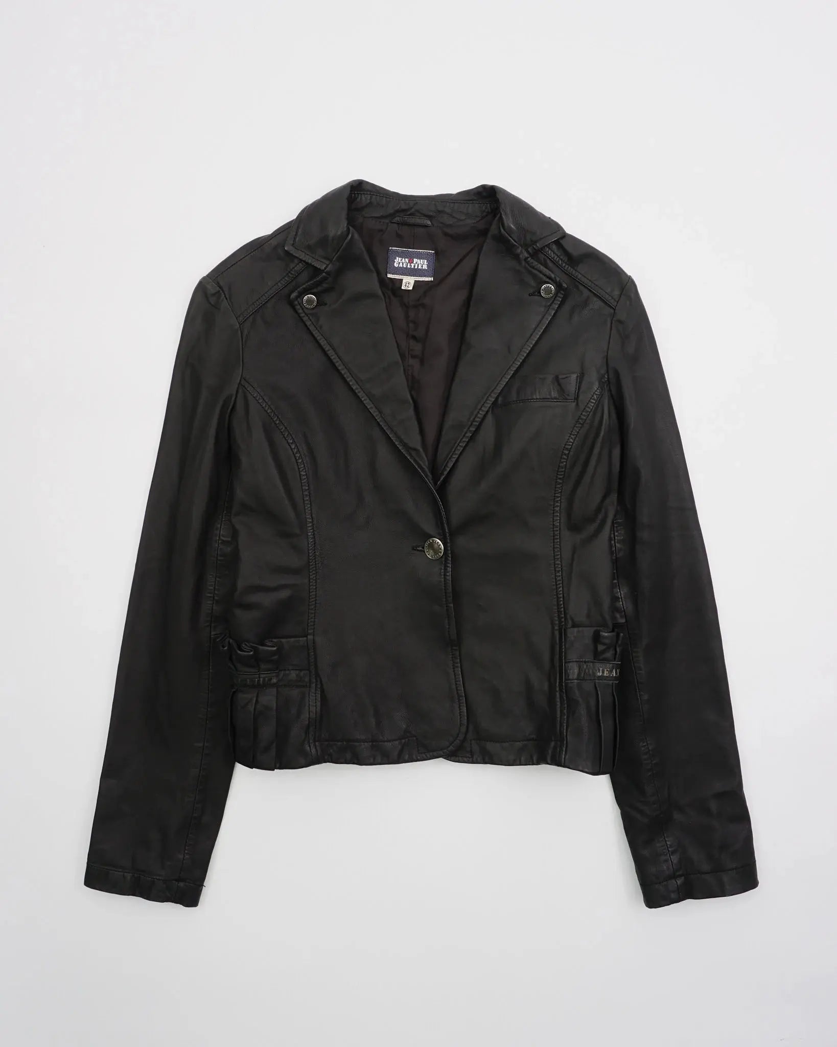 2000's Jean Paul Gaultier Leather blazer Black