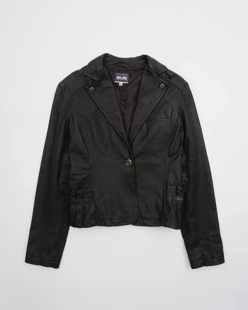 2000's Jean Paul Gaultier Leather blazer Black